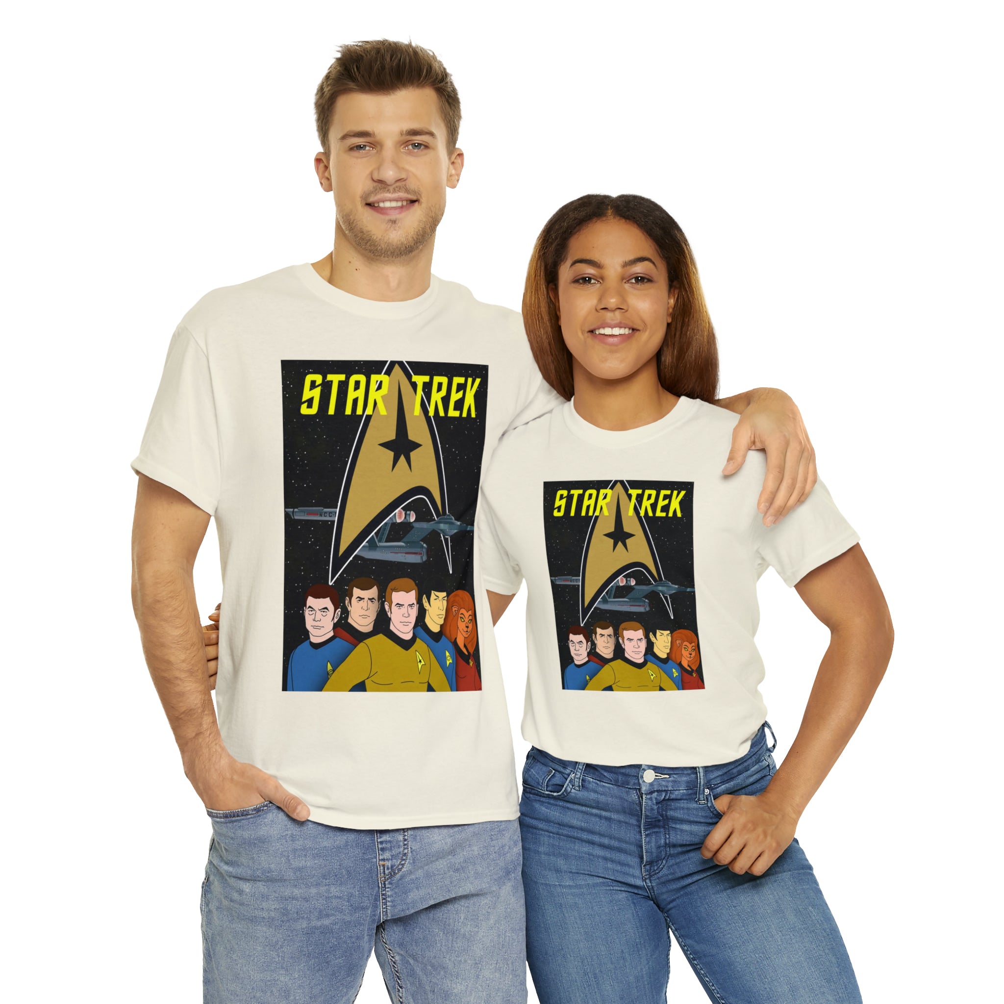 Star Trek Cartoon- Unisex Heavy Cotton T-Shirt - Creations by Chris and Carlos